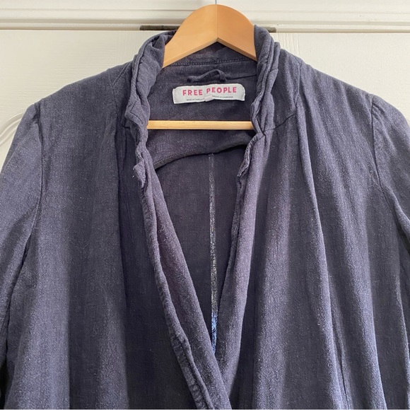 Free People Oversized Linen Shacket - Picture 3 of 9